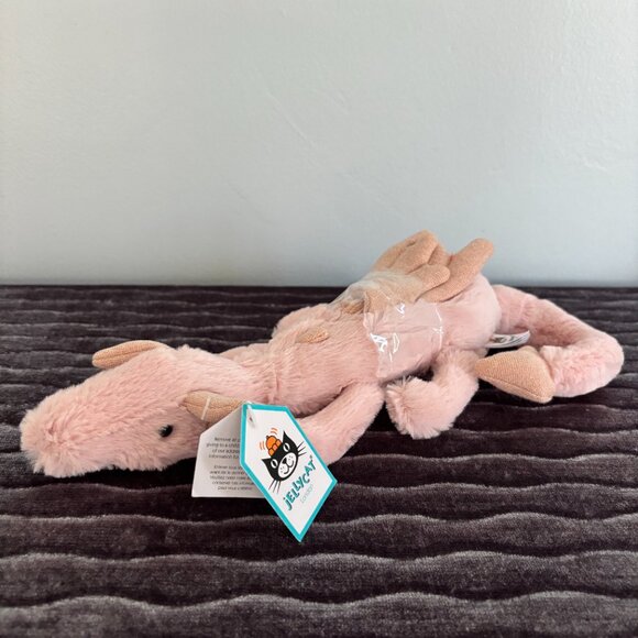 RARE Jellycat Little Rose Dragon BNWT - Picture 2 of 5